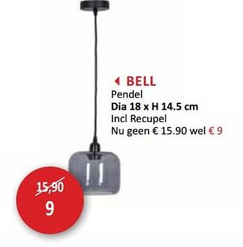 Promoties Bell pendel - Huismerk - Weba - Geldig van 19/09/2018 tot 18/10/2018 bij Weba