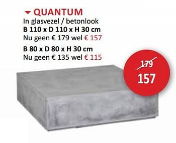 Promotions Quantum in glasvezel - betonlook - Produit maison - Weba - Valide de 19/09/2018 à 18/10/2018 chez Weba