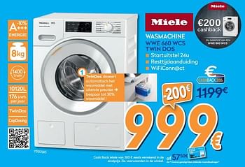 Promoties Miele wasmachine wwe 660 wcs twin dos - Miele - Geldig van 24/09/2018 tot 24/10/2018 bij Krefel