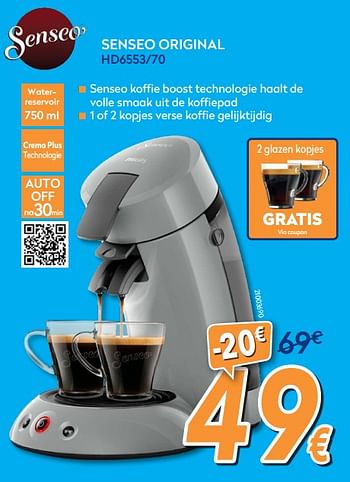 Promoties Philips senseo original hd6553-70 - Philips - Geldig van 24/09/2018 tot 24/10/2018 bij Krefel