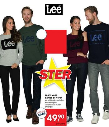 Promoties Jeans voor dames of heren - Lee - Geldig van 26/09/2018 tot 09/10/2018 bij Makro