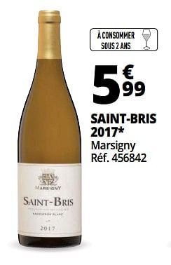 Promoties Saint-bris 2017 marsigny - Witte wijnen - Geldig van 25/09/2018 tot 07/10/2018 bij Auchan