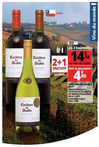 Promoties Casillero del diablo 2017 - Witte wijnen - Geldig van 25/09/2018 tot 07/10/2018 bij Auchan