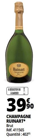Promotions Champagne ruinart - Champagne - Valide de 25/09/2018 à 07/10/2018 chez Auchan Ronq