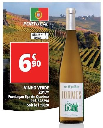 Promotions Vinho verde 2017 fundaçao eça de queiroz - Vins blancs - Valide de 25/09/2018 à 07/10/2018 chez Auchan Ronq