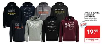 Promotions Jack + jones sweat-shirt pour homme - Jack & Jones - Valide de 26/09/2018 à 09/10/2018 chez Makro