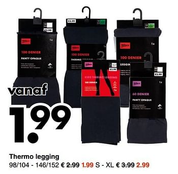 Promoties Thermo legging - Huismerk - Wibra - Geldig van 24/09/2018 tot 06/10/2018 bij Wibra