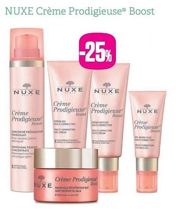 Promotions -25% nuxe crème prodigieuse boost - Nuxe - Valide de 25/09/2018 à 25/11/2018 chez Medi-Market