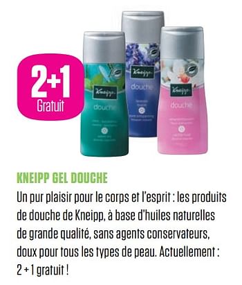 Promotions 2+1 gratuit kneipp gel douche - Kneipp - Valide de 25/09/2018 à 25/11/2018 chez Medi-Market