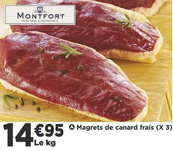 Promoties Magrets de canard frais - Montfort - Geldig van 26/09/2018 tot 30/09/2018 bij Super Casino