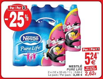 Promoties Nestlé pure life - Nestlé - Geldig van 25/09/2018 tot 01/10/2018 bij Cora