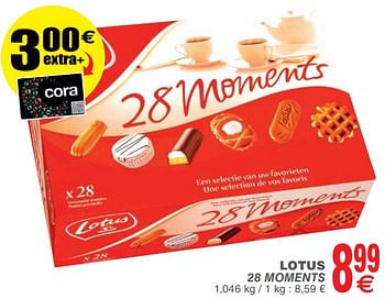 Promotions Lotus 28 moments - Lotus Bakeries - Valide de 25/09/2018 à 01/10/2018 chez Cora