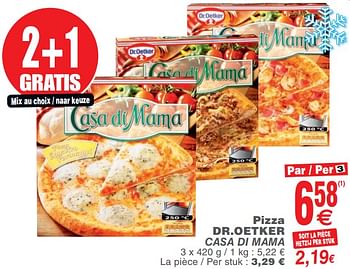 Promoties Pizza dr oetker casa di mama - Dr. Oetker - Geldig van 25/09/2018 tot 01/10/2018 bij Cora