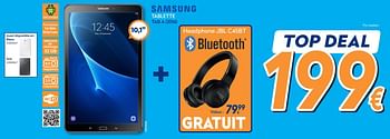 Promoties Samsung tablette tab a 2016 - Samsung - Geldig van 24/09/2018 tot 24/10/2018 bij Krefel