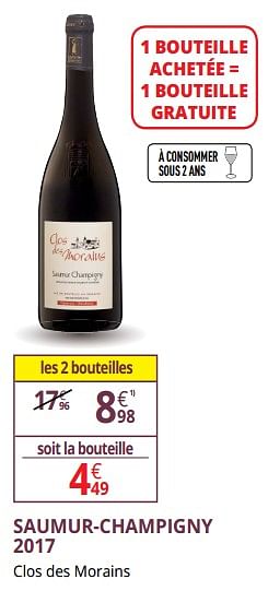 Promotions Saumur-champigny 2017 - Vins rouges - Valide de 25/09/2018 à 07/10/2018 chez Auchan Ronq