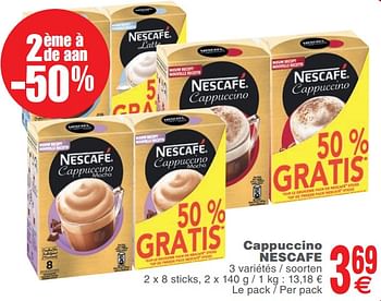 Promotions Cappuccino nescafe - Nescafe - Valide de 25/09/2018 à 01/10/2018 chez Cora