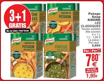 Promoties Potage soep knorr - Knorr - Geldig van 25/09/2018 tot 01/10/2018 bij Cora