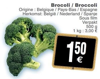 Promotions Brocoli - broccoli - Produit maison - Cora - Valide de 25/09/2018 à 01/10/2018 chez Cora