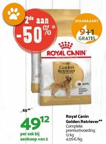 Promoties Canin golden retriever - Royal Canin - Geldig van 26/09/2018 tot 07/10/2018 bij Tom&Co