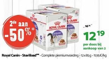 Promoties Royal canin sterilised - Royal Canin - Geldig van 26/09/2018 tot 07/10/2018 bij Tom&Co