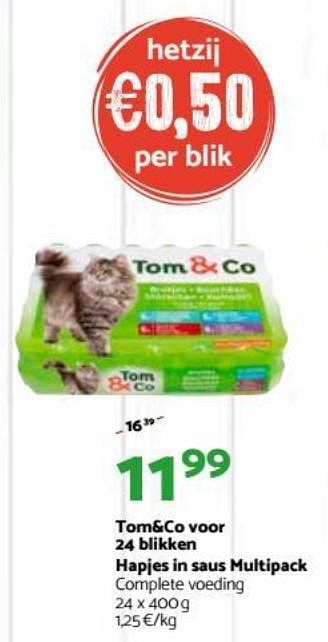Promoties 24 blikken hapjes in saus multipack - Huismerk - Tom & Co - Geldig van 26/09/2018 tot 07/10/2018 bij Tom&Co