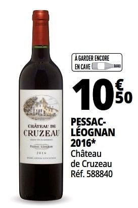 Promotions Pessacléognan 2016 château de cruzeau - Vins rouges - Valide de 25/09/2018 à 07/10/2018 chez Auchan Ronq