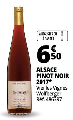 Promotions Alsace pinot noir 2017 vieilles vignes wolfberger - Vins rouges - Valide de 25/09/2018 à 07/10/2018 chez Auchan Ronq