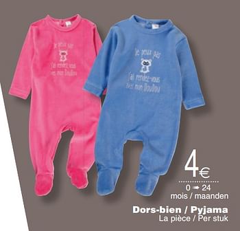 Promoties Dors-bien - pyjama - Huismerk - Cora - Geldig van 25/09/2018 tot 08/10/2018 bij Cora