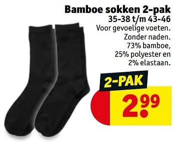 Promoties Bamboe sokken - Bamboe - Geldig van 25/09/2018 tot 07/10/2018 bij Kruidvat