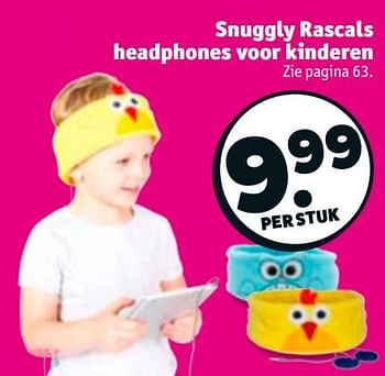 Promoties Snuggly rascals headphones voor kinderen - Huismerk - Kruidvat - Geldig van 25/09/2018 tot 07/10/2018 bij Kruidvat