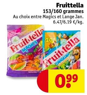 Promotions Fruittella - Fruittella - Valide de 25/09/2018 à 07/10/2018 chez Kruidvat