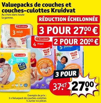 Promoties Valuepack de couches-culottes 5 junior - Huismerk - Kruidvat - Geldig van 25/09/2018 tot 07/10/2018 bij Kruidvat