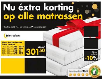 Promoties Silver pocket deluxe foam matras - Huismerk - Beter Bed - Geldig van 17/09/2018 tot 25/11/2018 bij Beter Bed