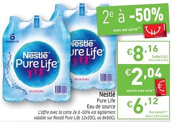 Promotions Nestlé pure life - Nestlé - Valide de 25/09/2018 à 30/09/2018 chez Intermarche