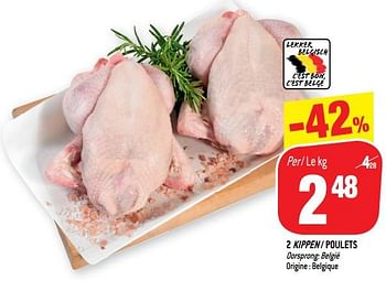 Promoties 2 kippen - poulets - Huismerk - Match - Geldig van 26/09/2018 tot 09/10/2018 bij Match