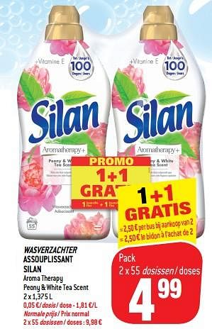 Promoties Wasverzachter assouplissant silan - Silan - Geldig van 26/09/2018 tot 09/10/2018 bij Match
