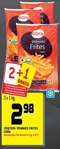 Promotions Frieten - pommes frites cora - Produit maison - Match - Valide de 26/09/2018 à 09/10/2018 chez Match