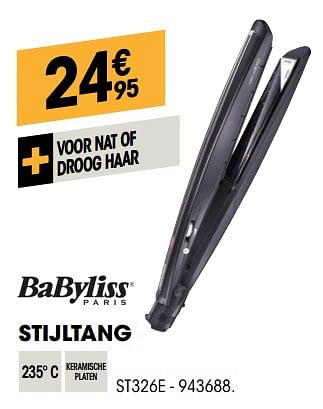 Promoties Babyliss stijltang st326e - Babyliss - Geldig van 27/09/2018 tot 17/10/2018 bij Electro Depot