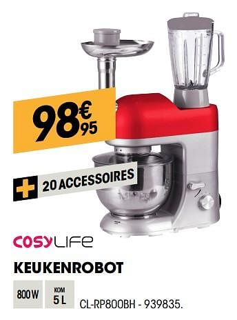 Promoties Cosylife keukenrobot cl-rp800bh - Cosylife - Geldig van 27/09/2018 tot 17/10/2018 bij Electro Depot