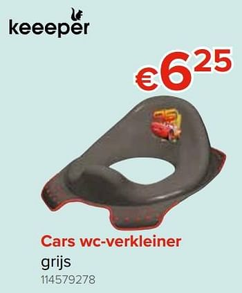 Promoties Cars wc-verkleiner grijs - Keeeper - Geldig van 28/09/2018 tot 21/10/2018 bij Euro Shop