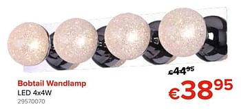 Promoties Euro light bobtail wandlamp led - Euro Light - Geldig van 28/09/2018 tot 21/10/2018 bij Euro Shop