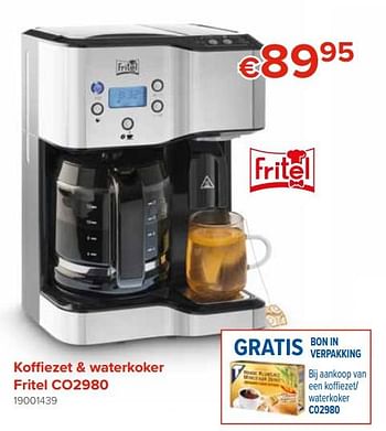 Promoties Koffiezet + waterkoker fritel co2980 - Fritel - Geldig van 28/09/2018 tot 21/10/2018 bij Euro Shop