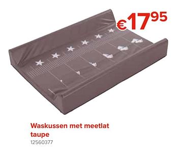 Promoties Waskussen met meetlat taupe - Huismerk - Euroshop - Geldig van 28/09/2018 tot 21/10/2018 bij Euro Shop