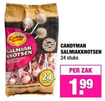 Promoties Candyman salmiakknotsen - Candy Man - Geldig van 24/09/2018 tot 07/10/2018 bij Big Bazar