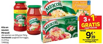 Promoties Kits en sauzen miracoli - Miracoli - Geldig van 26/09/2018 tot 01/10/2018 bij Carrefour