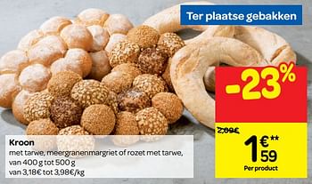 Promoties Kroon met tarwe, meergranenmargriet of rozet met tarwe - Huismerk - Carrefour  - Geldig van 26/09/2018 tot 01/10/2018 bij Carrefour