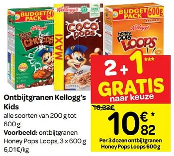 Promoties Ontbijtgranen kellogg`s kids - Kellogg's - Geldig van 26/09/2018 tot 01/10/2018 bij Carrefour