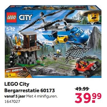 Promoties Lego city bergarrestatie 60173 - Lego - Geldig van 24/09/2018 tot 14/10/2018 bij Intertoys