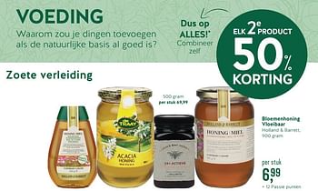 Promoties Bloemenhoning vloeibaar - Huismerk - Holland & Barrett - Geldig van 24/09/2018 tot 21/10/2018 bij Holland & Barret