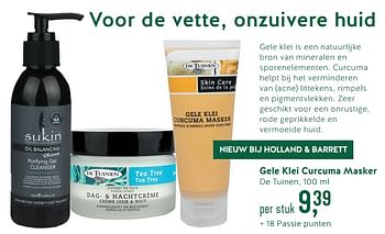 Promoties Gele klei curcuma masker de tuinen - De Tuinen - Geldig van 24/09/2018 tot 21/10/2018 bij Holland & Barret